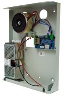 Marchio: POLITEC. Articolo: LAR 22S. Alimentatore in contenitore metallico - ingresso 220 Vca e uscite 12Vcc 2,5A e 24Vca 240W.Alloggiamento per batteria 12V 15Ah max. Dimensione (HxLxP): 39x31x19 cm. Può alimentare max 4 colonne con 8 raggi o sottomultipli.