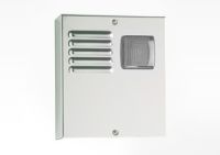 Marchio: VENITEM. Articolo: 20201915. Sirena autoalimentata a 13.8 Vdc con lampeggiante a led. Coperchio esterno in acciaio inox. Lido X INOX cal. Fumè.