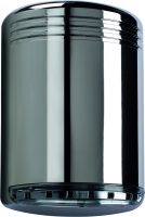 Marchio: VENITEM. Articolo: SE/HOLALSCRF. SIRENA DA ESTERNO HOLA CROMATA/FUME'CON ANTISCHIUMA. Sirena autoalimentata con sistema antischiuma ad alta rilevazione ed anti-schock contro gli urti violenti. Circuito elettronico a microprocessore. Caratteristiche tecniche: • Alimentazione 13,8 Vdc; • Circuito elettronico a microprocessore;; • Assorbimento a riposo 15 mA; • Assorbimento in allarme 1,5 A suono + 100 mA lampeggiante; • Frequenza fondamentale: 1625 Hz; • Potenza sonora: 105 dB (A) a 3 mt;. • Assorbimento lampeggiante a led 100 Ma; • Programmazione del lampeggiante; • Memoria del lampeggiante; • Segnalazione ottica ON-OFF impianto istantaneo; • Segnalazione ottica ON-OFF impianto permanente; • Programmazione di comando: positivo o negativo a mancare; • Programmazione allarmi: 4 giornalieri o infinito; • 4 suoni programmabili (compresa campana elettrica); • 4 temporizzazioni: 3’ - 5’ - 10’ o infinito; • Comando centrale: 2 o 3 fili; • Test batteria automatico in corrente ogni 32 giorni; • Uscita negativa guasti: batteria - speaker - autotest sul microprocessore; • Led di riconoscimento anomalia (sul circuito sirena); • Innovativo tamper con microswitch brevettato a doppia funzione anti-apertura e anti-strappo; • Alloggiamento batteria tampone: 12V 2,1 Ah Pb o 12V 1,2 Ah Pb; • Grado di protezione IP 44, Temperatura di funzionamento da -25°C a +55°C; • Dimensioni: 335x220x85 mm (HxLxP), Peso 1990 gr. • Conforme alle norme CEI 79-2 seconda edizione, EN 50130-4 ed EN 61000-6-3