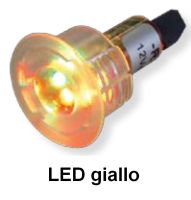 Marchio: VIMO. Articolo: KRO122MG. Ripetitore ottico con LED ad alta intensità per installazione ad incasso in interni o esterni riparati. Ottima visibilità anche in condizioni di luce diurna. Alimentazione 12Vcc con basso assorbimento luce fissa. Connessione a morsetto. Disponibile in 6 versioni: rosso, giallo, verde, blu, bianco e bicolore rosso/verde. Contenitore in ABS trasparente. Tensione di alimentazione 12Vcc. Materiale/colore ABS trasparente. Dimensioni 39x20Ø mm. Connessione Morsetto. Colore LED Giallo. Assorbimento (luce fissa) 10mA.