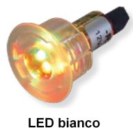 Marchio: VIMO. Articolo: KRO122MW. Ripetitore ottico con LED ad alta intensità per installazione ad incasso in interni o esterni riparati. Ottima visibilità anche in condizioni di luce diurna. Alimentazione 12Vcc con basso assorbimento luce fissa. Connessione a morsetto. Disponibile in 6 versioni: rosso, giallo, verde, blu, bianco e bicolore rosso/verde. Contenitore in ABS trasparente. Tensione di alimentazione 12Vcc. Materiale/colore ABS trasparente. Dimensioni 39x20Ø mm. Connessione Morsetto. Colore LED Bianco. Assorbimento (luce fissa) 8mA.