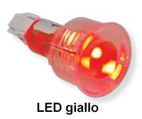Marchio: VIMO. Articolo: KRO123MG. Ripetitore ottico con LED ad alta intensità per installazione ad incasso in interni o esterni riparati. Profilo ridotto per permettere l’incasso anche nei tappi ciechi delle serie modulari. Ottima visibilità anche in condizioni di luce diurna. Alimentazione 12Vcc con basso assorbimento luce fissa. Connessione a morsetto. Disponibile in 6 versioni: rosso, giallo, verde, blu, bianco e bicolore rosso/verde. Contenitore in ABS trasparente. Tensione di alimentazione 12Vcc. Materiale/colore ABS trasparente. Dimensioni 39x20Ø mm. Connessione Morsetto. Colore LED Giallo. Assorbimento (Luce fissa) 10mA. 