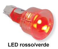 Marchio: VIMO. Articolo: KRO123MRV. Ripetitore ottico con LED ad alta intensità per installazione ad incasso in interni o esterni riparati. Profilo ridotto per permettere l’incasso anche nei tappi ciechi delle serie modulari. Ottima visibilità anche in condizioni di luce diurna. Alimentazione 12Vcc con basso assorbimento luce fissa. Connessione a morsetto. Disponibile in 6 versioni: rosso, giallo, verde, blu, bianco e bicolore rosso/verde. Contenitore in ABS trasparente. Tensione di alimentazione 12Vcc. Materiale/colore ABS trasparente. Dimensioni 39x20Ø mm. Connessione Morsetto. Colore LED Rosso/Verde. Assorbimento (Luce fissa) 10/8mA. 