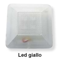Marchio: VIMO. Articolo: KRO604MGL. Ripetitore ottico con LED ad alta intensità per installazione in interni o esterni riparati. Ottima visibilità anche in condizioni di luce diurna. Connessione a morsetto 2 poli. Disponibile in 5 colori: rosso, giallo, verde, blu e bianco. Contenitore in policarbonato trasparente. Tensione di alimentazione Da 10,5 a 29Vcc. Materiale/colore Policarbonato trasparente. Dimensioni 58x58x20 mm. Connessione Morsetto 2 poli. Colore LED Giallo. N° LED 4. Modalità luminosa Fissa/Lampeggiante. Assorbimento (luce fissa) 20mA. Alimentazione Da 10,5 a 29Vcc.