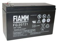 Marchio: FIAMM. Articolo: FG20721. Cod. FG20721, Batteria ermetica al piombo FIAMM serie FG 12V 7, 2Ah. Dim.: 151x65x94mm. Peso: 2, 45Kg.. Terminale: Faston 4, 8mm. 