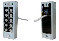 Marchio: ARMAS. Articolo: DIGIKEE. Tastiera anti-vandalo IP67 in alluminio anodizzato con elettronica integrata 1 relè, 30 codici. 1 led libero per l'utente. Protezione anti-svitamento. Alimentazione 12Vac/dc. Dimensioni 120 x 42 x 20mm 