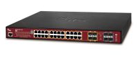 Marchio: ARITECH. Articolo: NS4802-24P-4S-2X. 24-Port 10/100/1000Base-T  IEEE802.3at Copper Ports with 4 shared SFP Slots Managed Gigabit Ethernet Stacking Switch (380W PoE Budget) and Static Routing and 2 1/10BaseG SFP+ Uplinks (0~50℃)