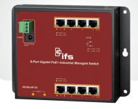 Marchio: ARITECH. Articolo: NS3562-8P-2S. The IFS® NS3562-8P-2S Low-profile Wall-mount Industrial Gigabit PoE+ Managed Switch by Interlogix is equipped with eight 10/100/1000Mbps RJ45 ports with PoE+ (30w) capabilities and two 100/1000Mbps SFP (fiber) uplink ports.