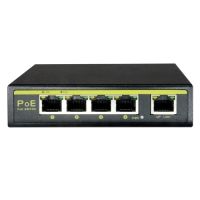 Marchio: DIERRETVCC. Articolo: VH-SW0504POE-60W. Switch da tavolo - 4 porte + 1 Uplink RJ45 10/100 Mbps - 4 porte PoE - Supporta alimentazione PoE fino a 60W in totale per tutte le porte - Compatibile con PoE IEEE802.3af/at