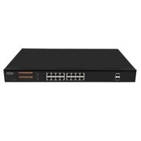 Marchio: DIERRETVCC. Articolo: VH-SW1816POE-GF-250. Switch da tavolo - 16 porte RJ45 10/100/1000 Mbps + 2 SFP Uplink Port 10/100/1000 Mbps - 16 porte PoE (porte 1~16) - Supporta alimentazione PoE fino a 250W in totale per tutte le porte - Compatibile con PoE IEEE802.3af/at