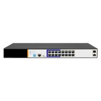 Marchio: DIERRETVCC. Articolo: VH-SW1816POE-MGF-150. Switch da tavolo  - 16 porte RJ45 10/100/1000 Mbps + 2 porte Gigabit SFP - 16 porte PoE (porte 1~16) - Supporta alimentazione PoE fino a 150W in totale per tutte le porte - Compatibile con PoE IEEE802.3af/at