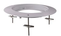 Marchio: HIKVISION. Articolo: DS-1249ZJ. Adattatore a controsoffitto in alluminio colore bianco. Dim.: ø 200 x 26,8 mm.