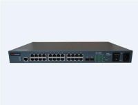 Marchio: HIKVISION. Articolo: DS-3D2228P. Switch 24 porte PoE 100M, 4 porte Uplink da 1GB, 4 porte SFP ottica da 1GB, 1 porta Multiplex, 1 console port, banda 64 Gbps, controllo di flusso IEEE802.3X Full Duplex, 240VAC 250W Managed