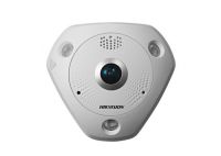 Marchio: HIKVISION. Articolo: DS-2CD6365G0E-IVS. FISHEYE WDR 120dB H.265+ SMART 6MPFishEye 6MP (3072x2048pixel) a 25fps, di tipo Day&Night con filtro IR meccanico, illuminatori IR integrati sino a 15mt, sensore CMOS a scansione progressiva 1/1,8”, sensibilità Colori 0.01 Lux F1.2 B 0.04 lux F2.4 AGC ON, WDR 120dB, 3D-DNR, BLC, ottica fissa 1.27mm, . Algoritmo di compressione H.265+, H.265, H.264+, H.264, Dual Stream. Display Mode: 14 modalità. Standard ONVIF, protocolli TCP/IP, ICMP, HTTP, HTTPS, FTP, DHCP, DNS, DDNS, RTP, RTSP, RTCP, UDP, NTP, UPnP, SMTP, SNMP, IGMP, 802.1X, QoS, IPv6, Bonjour. Supporta registrazione locale su NAS (NFS, SMB/CIFS), Scheda di rete Ethernet 100Mbps. Notifica all'NVR Smart per una ricerca avanzata delle registrazioni, notifica al sw di centralizzazione, invio email. Smart Features: Intrusion Detection, Line Crossing Detection, Heat Map, ROI, ANR. Supporta accesso a Hik-Connect. Webserver di tipo multibrowser, pulsante di reset, heartbeat, alimentazione 12Vdc oppure PoE 802.3af, 14,7W, temperatura di esercizio da -30°C a +60°C IP 66 (IK10). Slot Micro SD 128GB. AUDIO: Microfono Integrato, Speaker integrato + 1/1. Allarme: 1/1.