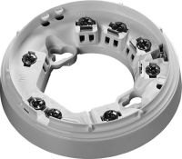 Marchio: ARITECH. Articolo: DB630R. Base per rivelatori serie 630 equipaggiata di 1 uscita relè e completa di meccanismo di bloccaggio rilevatore e link di continuità.