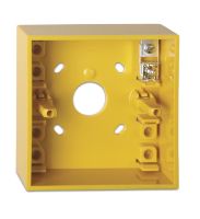 Marchio: ARITECH. Articolo: DMN787Y. Scatola per montaggio a vista dell'avvisatore DMN700 completa di morsetto per il collegamento della terra. Colore giallo