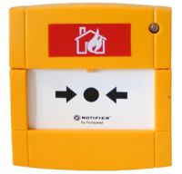 Marchio: NOTIFIER. Articolo: M700KACI-FG-Y. Pulsante indirizzato manuale a rottura vetro. Provvisto di led rosso per la segnalazione locale di attivazione. Indirizzamento a mezzo di selettori rotanti e provvisto di doppio isolatore per protezione della linea di comunicazione. Colore giallo. Destinato al comando manuale di spegnimento. Fornito con chiave di test. Conforme alla Normativa EN12094 parte 3. Alimentazione 15-28Vcc. Corrente a riposo di 200 microA ed in allarme di 5mA con led attivo. Temperatura di funzionamento da 0°C a +50°C. Umidità relativa sino a 95%. Grado di protezione IP44. 