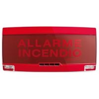 Marchio: NOTIFIER. Articolo: FRONT-PAN1-PL-R. Cornice per PAN1-PLUS-EL o PAN1-PLUS-ADV Rosso lucido con FILM Rosso. 