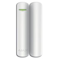 Marchio: AJAX. Articolo: DOORPROTECT. Contatto magnetico senza fili, per porte e finestre, colore bianco.CARATTERISTICHE TECNICHEColore: BiancoTipo di rivelatore: senza filiFissaggio in superficieDistanza del magnete: fino a 10 mm (magnete piccolo), fino a 20 mm (magnete grande)Utilizzo: in internoIngresso supplementare per collegare rivelatori cablati: disponibile Protezione antimanomissione: disponibilePotenza segnale radio: 20mWProtocollo di comunicazione Jeweller 868MHzDistanza max. fra rivelatore e unità centrale: fino a m 2000 (in area libera)Alimentazione: batteria CR123ATensione di alimentazione: 3VDurata della batteria: fino a 7 anniTemperatura di funzionamento: da 0°С a +50°СUmidità di funzionamento: fino a 80%Dimensioni: mm 20 x 90