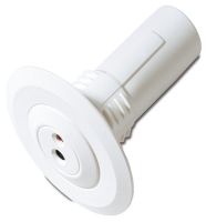 Marchio: ARITECH. Articolo: GS913N. Rivelatore audio rottura vetri da incasso portata 7,5 m Dimensioni: 65x25x35 mm. Assorbimento: normale: 12 mA; in allarme: 25 mA. 