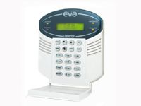 Marchio: COMBIVOX. Articolo: TASTIERA EVA 8-24. Tastiera supplementare per centrali Eva 8-24. 4 led di segnalazione (on, area inserita, anomalia, campanello). Display a 2 righe, microfono -altoparlante per menù vocale guida. 1 zona di allarme (NC, NA). 