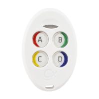 Marchio: COMBIVOX. Articolo: IUBEO PRO CTW BIANCO. Radiocomando bidirezionale su banda 868 MHz. 4 tasti programmabili separatamente per singola funzione (inserimento/ disinserimento, antirapina, scenario, etc.). Led tricolore per conferma di avvenutocomando. Tasto programmabile per interrogazione stato della centrale (area inserita/ disinserita, zona aperta, etc.). Tasti a rilievo per non vedenti e icone adesive per la personalizzazione dei tasti-funzione.Batteria a litio 3V 250mAh CR2032 in dotazione. Programmazione tecnica da software CombiTEC.
