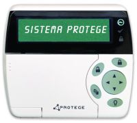 Marchio: DIAS. Articolo: PRT-KLCD. Tastiera con visualizzatore alfanumerico LCD, 2 righe di 16 caratteri, sportello verticale di protezione dei tasti, possibilità di regolazione della luminosità e del contrasto. Funzione di risparmio energetico. 4 ingressi di zona e 1 uscita programmabile (50mA).