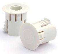 Marchio: TSEC. Articolo: CLR-BL-W. Adattatore montaggio contatti serie R su infissi blindati, completo di magnete, colore bianco