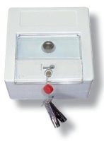 Marchio: UNITEK. Articolo: UTKAPY71W. Interruttore na/nc con blocco chiave - sportello di protezione trasparente e kit di sigillatura inclusi - bianco