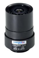 Marchio: ARITECH. Articolo: T3Z2910CS. Obiettivo manuale varifocal, ASFERICO,lunghezza focale f. 2,9-8,2mm,formato 1/3”. Attacco CS. Apertura diaframma 1,0-16C.