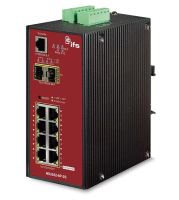 Marchio: ARITECH. Articolo: NS3552-8P-2S. 8-Port 10/100/1000Base-Tx IEEE802.3af/at Copper Ports + 2-Ports 100/1000 SFP Managed Switch(-40~75°C) - Power 48V DC Additional PSU to be ordered: PS48VDC480W-DIN Note:SFP Modules 100 / 1000 not included