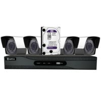 Marchio: DIERRETVCC. Articolo: VH-SF-KIT08. Safire - Kit CCTV 4 Camere Compatte Lente Varifocale 1080p - Composto da: 1 x SF-HTVR6104-HEVC 4 CH H.265+/H.265 1080p - 1 x HD1TB Disco Duro 1TB speciale per videovigilanza Wester Digital WD10PURX - 4 x SF-CV788VIB-F4N1 Telecamera bullet ECO 1080P 2.8~12 mm IR 40m IP66