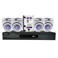 Marchio: DIERRETVCC. Articolo: VH-SF-KIT18. Safire - Kit PoC CCTV 4 Telecamere Dome Lente Varifocale 1080p - Composto da: 1 x SF-HTVR6104AP-HEVC 4 CH H.265+/H.265 1080p - 1 x HD1TB Disco Duro 1TB speciale per videovigilanza Wester Digital WD10PURX - 4 x SF-DM955VP-FTVI Telecamera Dome ECO 1080P 2.8~12 mm IR 40m IP66 - Power Over Coaxial (PoC), non necessita di alimentazione aggiuntiva