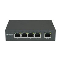 Marchio: DIERRETVCC. Articolo: VH-SW0404POE-60W. Switch da tavolo - 5 porte RJ45 10/100 Mbps - 4 porte PoE (porte 1~4) - Supporta alimentazione PoE fino a 60W in totale per tutte le porte - Compatibile con PoE IEEE802.3af/at