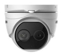 Marchio: HIKVISION. Articolo: DS-2TD1217-6/V1. TERMICA TURRET IP BI-SPECTRUM OTTICA FISSA 160*120RISOLUZIONE Termica: 160x120@25fps Ottica: 2MP 1920x1080@25fps SENSORE Termico: Ossido di Vanadio senza raffreddamento Ottico: 1/2.7” Progressive Scan CMOS DISTANZA PIXEL 17 µm RISPOSTA SPETTRALE 8µm-14µm SENSIBILITA' Termica < 40mk, Ottica Color: 0.002 Lux @(F1.2,AGC ON), B/W: 0.0002 Lux @(F1.2, AGC ON) RANGE TEMPERATURA -20°C + 150°C (±8°C) OTTICA Termica-Ottica 6mm-2mm VISUALIZZAZIONE DOPPIO SPETTRO Fusione o Picture in Picture DAY&NIGHT ICR SMART FEATURES Line Crossing, Intrusion, Region Entrance, and Region Exiting, 3 temperature measurement (10 PUNTI, 10 REGIONI, 1 LINEA), fire detection 10 punti dedicati COMPRESSIONE VIDEO H.265+/H.265/H.264+/H.264 PORTATA IR 15m SLOT SD CARD Micro SD/SDHC/SDXC (up to 256GB) STREAM 2 WDR 120dB INGRESSI/USCITE 1/1 Audio 1/1 Allarme ALIMENTAZIONE 12 VDC ± 20% max. 8W PoE (802.3af) max. 8.5W TEMPERATURA DI ESERCIZIO -30 °C to 60 °C GRADO DI PROTEZIONE IP67