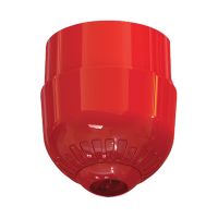 Marchio: ARITECH. Articolo: FAC355. Lampeggiante a LED di colore rosso per montaggio a soffitto con base alta per passaggio tubi