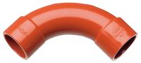 Marchio: ARITECH. Articolo: FHSD773P. Curva di giunzione a 90° in ABS di colore rosso per tubo di campionamento rigido da 25mm. Confezione da 10 pezzi.