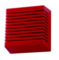 Marchio: COOPER. Articolo: 3460/12. Sirena incendio da interno, colore rosso, suono bitonale, alimentazione 12 Vcc, assorbimento 170 mA. partenza 110 dB/1mt.