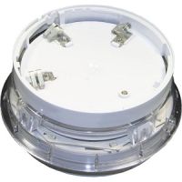 Marchio: NOTIFIER. Articolo: NFXI-BSF-WC (SI 91). Base di colore bianco con sirena elettronica indirizzabile e lampeggiante con isolatore. Alimentato direttamente da loop. Indirizzabile a mezzo di selettori rotanti. Potenza acustica di 95 dB massimo a 1 metro con trentadue diverse tonalità e tre livelli sonori. Dotata di isolatore di corto circuito. Certificata CPR in accordo alla Normativa EN 54 parti 3 e 17. NOTA BENE: questo prodotto NON è conforme ad EN 54-23 e quindi non deve essere utilizzato come segnalazione primaria di Allarme Incendio. Alimentazione da loop 15-32Vcc. Corrente a riposo di 225mA con isolatore e di 14mA a volume massimo. Frequenza lampeggiante 1 Hz. Temperatura di funzionamento da -25°C a +70°C. Umidità relativa sino a 95%. Grado di protezione IP 24, IP 44 o IP 65 in funzione del supporto utilizzato.