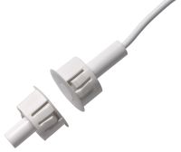 Marchio: ARITECH. Articolo: DC138R4.7. Contatto magnetico installazione ad incasso per porte in ferro, con cavo, alta sicurezza, resistenze di fine linea da 4k7 Ohm incorporate, certificato EN Grado 3 e VDS. Bianco