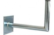 Marchio: CIAS. Articolo: MANTA SP15. Staffa muro a L in acciaio Inox lunghezza 15cm Ø 40mm. Base 12,5x12,5 preforata per applicazione bordo muro. (pezzo singolo)