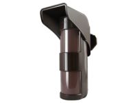 Marchio: COMBIVOX. Articolo: Praesidio WT marrone. Rilevatore volumetrico wireless nella banda 868MHz a Tripla Tecnologia (2IR + MW) da esterno con antimascheramento. E’ ideale per la protezione volumetrica di aree esterne o interne come terrazze, balconi, cortili, garage, capannoni industriali etc., con portata operativa massima di circa 15 m per 107° di apertura orizzontale. Altezza di installazione: 1,20 m o 2,10 m. Antimascheramento attivo sul fascio IR per segnalare qualsiasi tentativo di mascheramento della sezione infrarosso. Antishock elettronico dotato di accelerometro MEMS contro i tentativi di sabotaggio per distacco e inclinazione del sensore. Buzzer integrato per funzione walk test e chime per indicazione di avvicinamento all’area di rilevamento. Dotato di particolare algoritmo di elaborazione che ottimizza in modo automatico la rilevazione in funzione della temperatura e funzione APA (Anti-Plant Alarm) per la riduzione dei falsi allarmi provocati da movimenti oscillatori della vegetazione. Connettore micro-USB on board per aggiornamenti firmware direttamente sul luogo di installazione. Modalità di funzionamento PET IMMUNITY. Completo di snodo e cupolina parapioggia e parasole. Supervisionato, doppia batteria a litio in dotazione. Dimensioni (L x H x P in mm): 51 x 162 x 48.