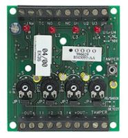 Marchio: ELKRON. Articolo: IV4Z. Scheda interfaccia per segnali veloci>> Dotata di 4 ingressi di allarme memorizzabili e di 4 uscite elettriche, una per ogni ingresso. La scheda trasforma i segnali veloci provenienti da apparecchiature tipo vibratori, sensori per tapparelle, etc. in segnali gestibili dalle centrali di allarme.