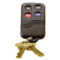 Marchio: HONEYWELL. Articolo: 2021-011 . Trasmettitore radio portatile con 4 tastiProtocollo radio 868Mhz serie ADEMCO 5800HFunzioni di inserimento, disinserimentoFunzioni dei tasti liberamente programmabiliAlimentazione: 2 pile incluseDimensioni 57x38x13 mm