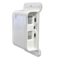 Marchio: PARADOX. Articolo: NV780MR. Rivelatore passivo d'infrarossi antimascheramento digitale supervisionato per esterno/interno a barriera a doppio fascio, portata regolabile a m 3, m 5.25, m 7.5, m 10.5 e m 12 per lato. Custodia resistente agli urti ed alle temperature, completa di guarnizione stampata in gomma, con grado di protezione IP 64. Regolazione sensibilità e regolazione orizzontale a 0 o 3 gradi. Elevata immunità agli animali domestici fino a 40Kg. Frequenza 433MHz o 868Mhz selezionabile. Fornito con 3 pile alcaline stilo tipo AA.PRESTAZIONIPossibilità di utilizzo in modo singolo, il rivelatore viene riconosciuto dal sistema come una sola zona o modo doppio il sistema riconosce il lato destro e sinistro del rivelatore su due zone distinteDoppia rilevazione antimascheramento ai due lati con rilevazione tramite IR attivi Altezza di installazione m 1,5Alta immunità ai falsi allarmiContatto antimanomissioneAvvisatore acustico incorporato escludibileLivella in vetro incorporata per una facile e veloce installazioneDue modalità di funzionamento: indirizzabile per le centrali DIGIPLEX EVO o funzionamento convenzionale a relèConforme a EN50131 Grado 2