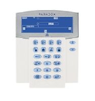 Marchio: PARADOX. Articolo: K38M . Tastiera senza fili con display a icone, 48 zone, 2 partizioni - Fornita con batteria al litio FR14505 AA 1,5V - 4 tasti di attivazione PGM - Controllo antipanico - Durata della batteria di 5 anni - Illuminazione notturna - Sensore di temperatura - Certificazioni: CE, FCC 15.247Tastiera LCD fissa senza fili a 48 zone. Dimensioni mm 123x144x32. Colore bianco. 