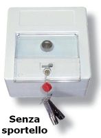 Marchio: UNITEK. Articolo: UTKAPY70W. Interruttore na/nc con blocco chiave - senza sportello di protezione trasparente ma con kit di sigillatura incluso - bianco