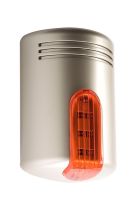 Marchio: VENITEM. Articolo: 20202228. Sirena autoalimentata a 13.8 Vdc con lampeggiante a led. Doge L Champagne cal. Arancio.