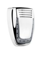 Marchio: VENITEM. Articolo: 20200112. Sirena autoalimentata a 13.8 Vdc con lampeggiante a led e sistema Antischiuma-antishock. Mose LS cromo lucido cal. Fumè.