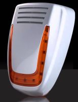 Marchio: VENITEM. Articolo: 20200118. Sirena autoalimentata a 13.8 Vdc con lampeggiante a led e sistema Antischiuma-antishock. Mose LS grigio lucido tech cal. Arancio.